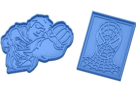 Biscuit Moulds - Captain América - Superman -Spiderman - Winnie the pooh - Winnie the pooh - Cookie cutter - Cookie cutter- Biscuit cutter