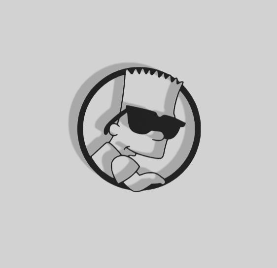 Bart decoration with lenses - 2D Art