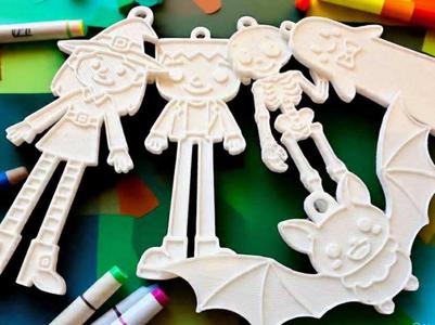 Lot Halloween Coloring Collection Keychains craft 