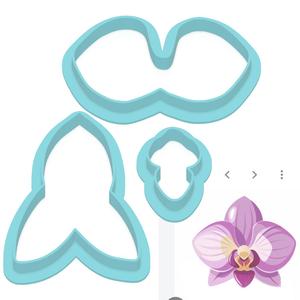 3Pcs Moth Orchid Cookie Cutter STL