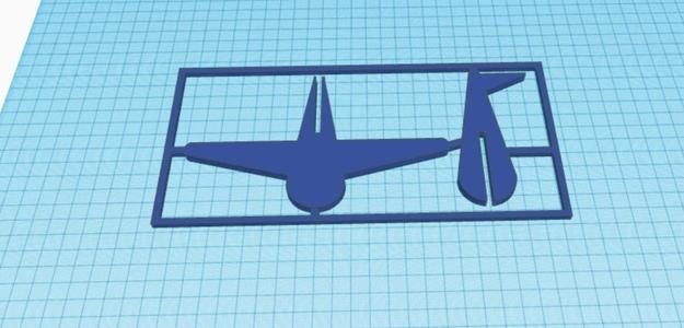 Simple two piece airplane kit card