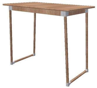 MESA CON SOPORTES 3D