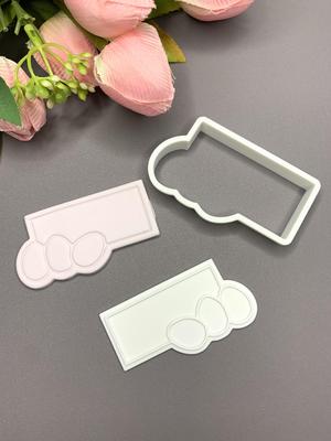 Name plaque Easter cookie cutter and stamp