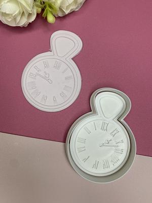 Alice in Wonderland Clock Cookie Cutter and Stamp