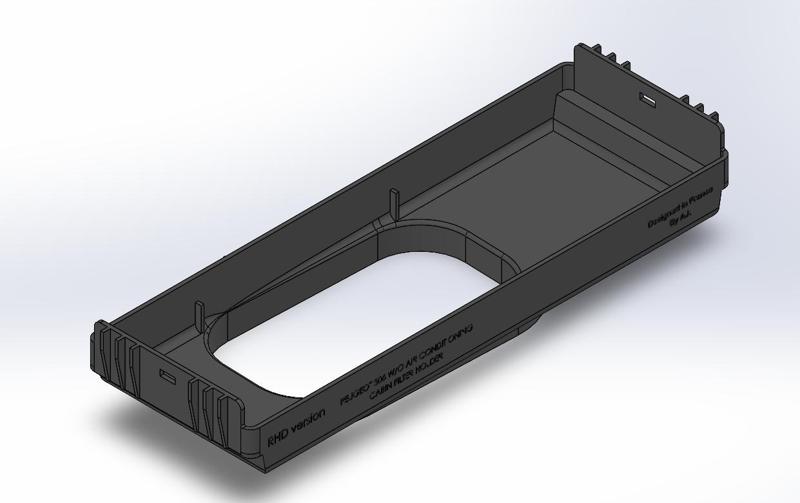 Support de filtre Habitacle Peugeot 306 sans clim/Cabin Filter support for 306 w/o Air conditionning