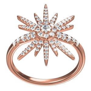 Antique Micro Prong Set Star Ring
