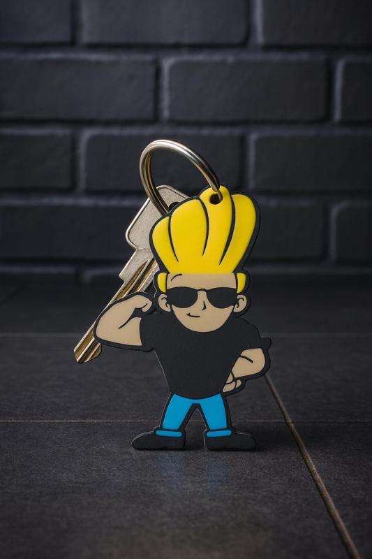 keychain inspired by Johnny Bravo!
