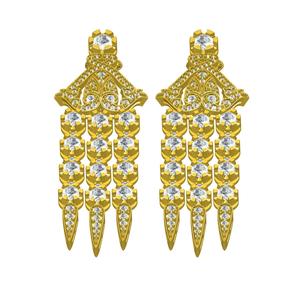 Unique Diamond Drop Dangle Stud Earring