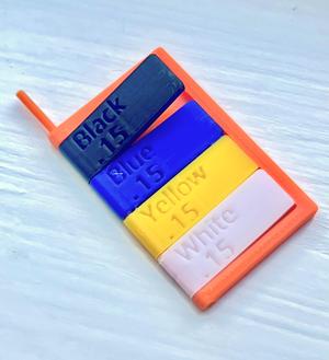 4 Small 10mm swatch samples with case