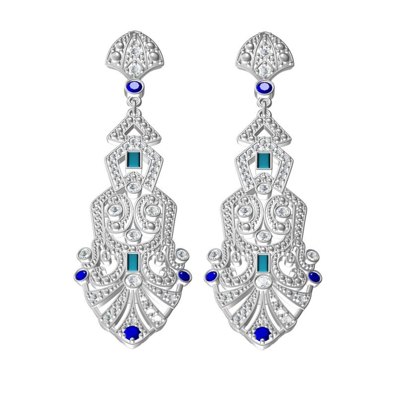 Antique Art Deco Diamond Stud Earring