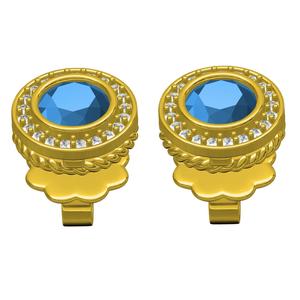 Simple Round Diamond Halo Stud Earring