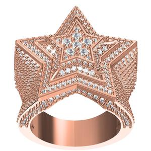 Triple Star Full Diamond Ring