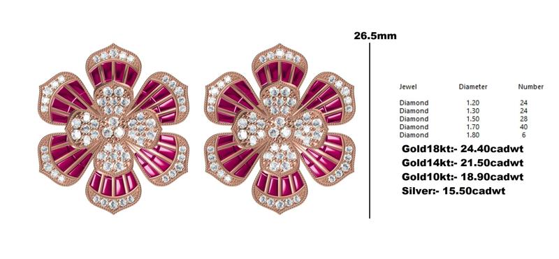 Beautiful Folwer Designer Stud Earring