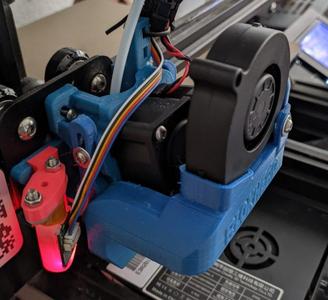 Lighter Bullseye Blokhead 5015 fan duct for 4020 Hotend fan