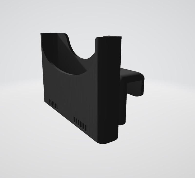 Phone mount on back of monitor