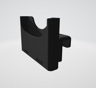 Phone mount on back of monitor