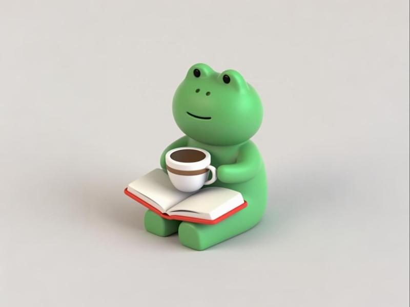 Reading Frog - Artsy Youth Ornament - Kids' Coloring Toy