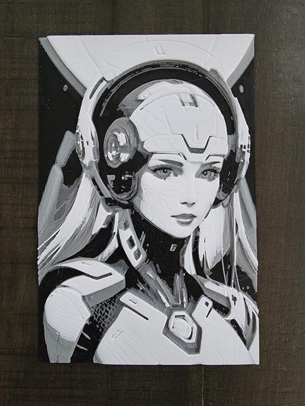 Hueforge Cyborg Woman Print