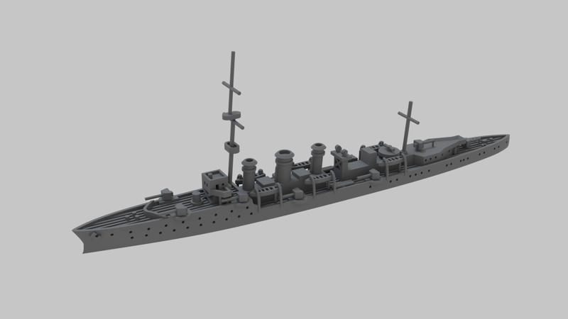 WW1 Royal Navy Caroline class cruiser