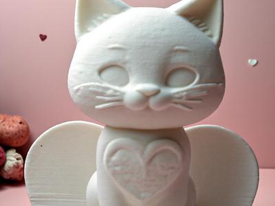 Heartful Cat Figurine