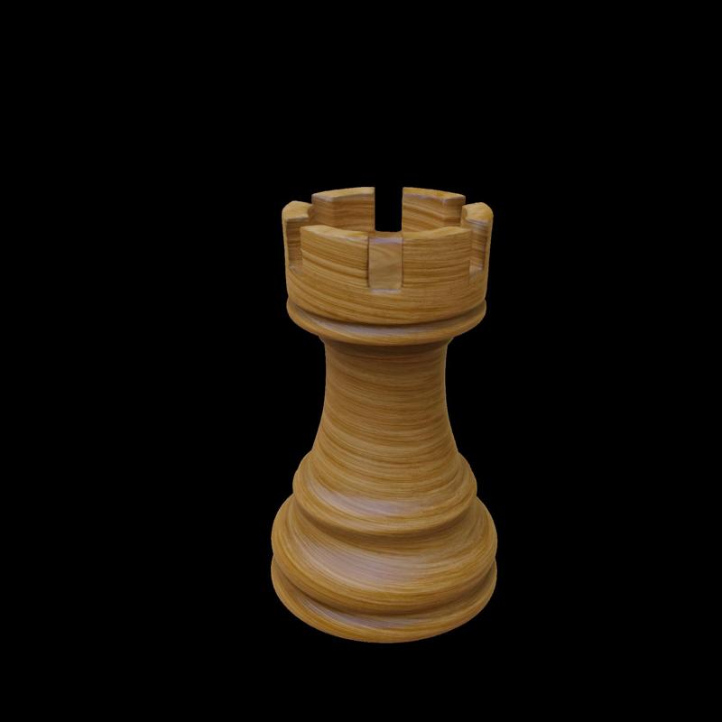 Rook Chess Piece detailed