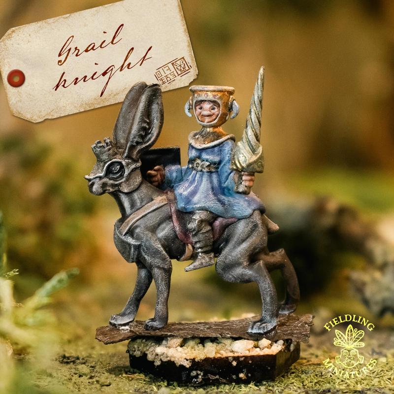 Grail Knight on Hare Mount - Fey Wild Tabletop Miniature