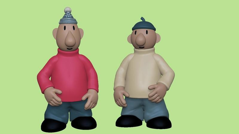 Pat and mat, art toy, toy, figure, memories, pat, mat, tool, 90s, cartoon, vintage, retro, clay, clay animation