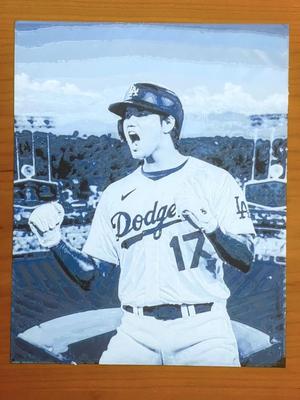 Shohei Ohtani Dodgers (HueForge)