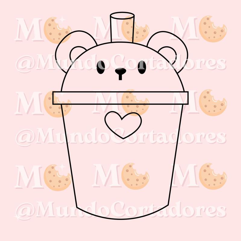 CUTTER AND STAMP CUP BEAR - COOKIE TEDDY CUTTER