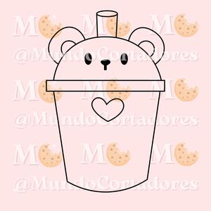 CUTTER AND STAMP CUP BEAR - COOKIE TEDDY CUTTER