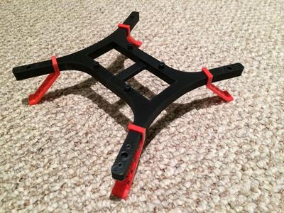 H-quad micro quadcopter landing gear