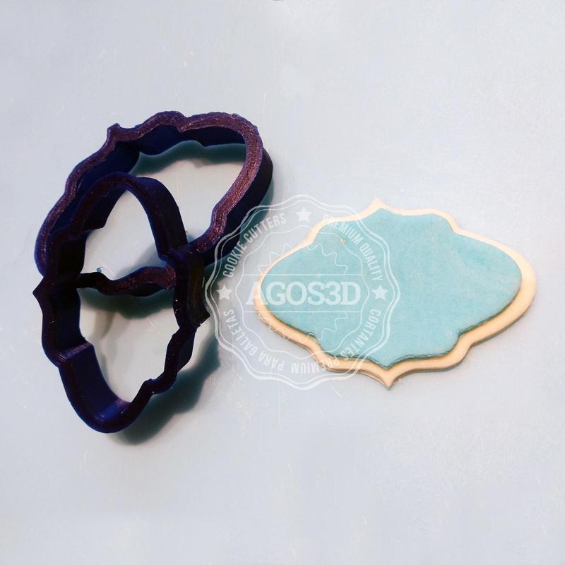 PLAQUE COOKIE CUTTER - COOKIE CUTTING PLATE OR FONDANT - RETRO VINTAGE