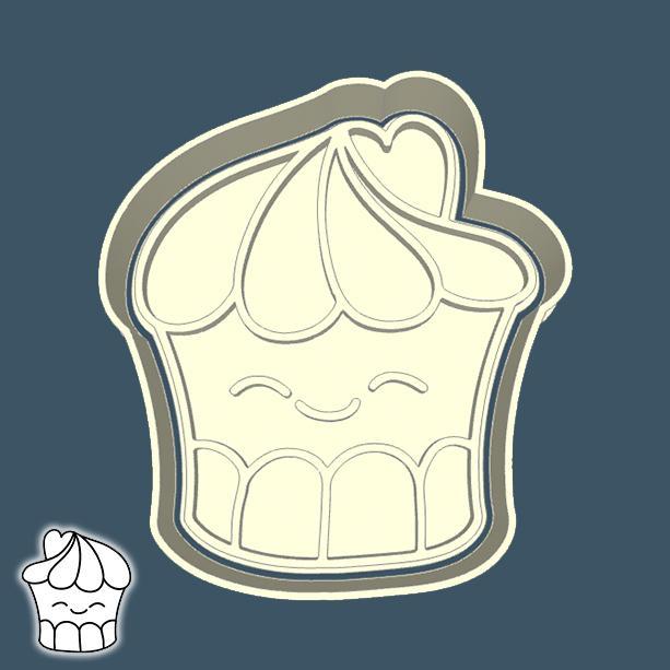Food & drinks cookie cutters - cupcake (style 6)