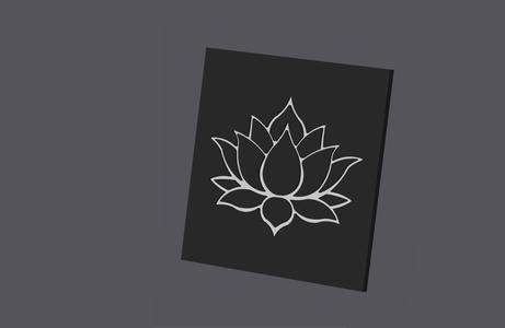 Lotus Flower Square Coaster