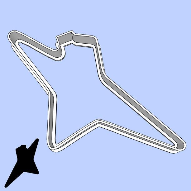 Music cookie cutters - guitar body shapes - Charvel Star (style 1)