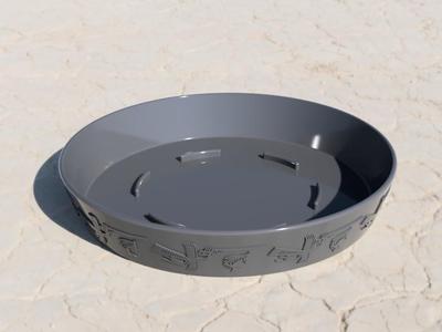 Pot tray with Dong Son pattern