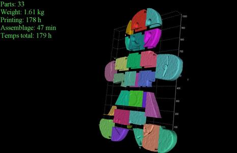GINGERBREAD MAN XXL IN 100 CM FOR ALL PRINTERS