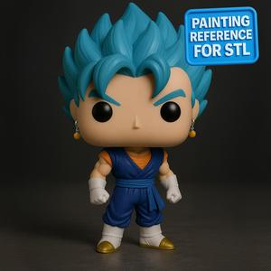 Vegito Blue - Funko Pop 3D Model - STL + OBJ + Base Texture