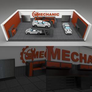 mechanic garage diorama | diecast | 1:64 1/64 | HOTWHEELS | RC cars