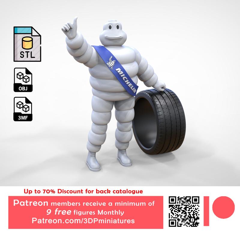 Michelin man with his tire