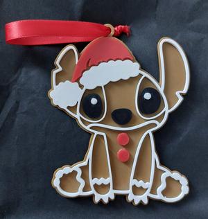 Christmas stitch gingerbread bauble