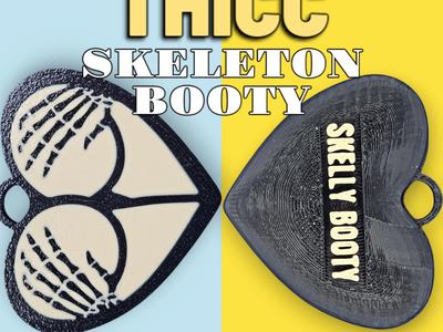 THICC Skeleton Booty Heart Butt Pendant