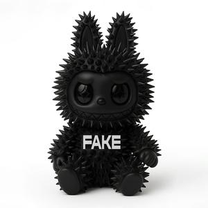 Sit Black Labubu FAKE Punk Grunge Thorn The Monsters toy