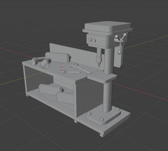 WORKBENCH FOR GARAGE DIORAMA 1/64