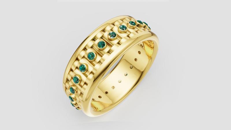 Men's gold ring 3d printable model