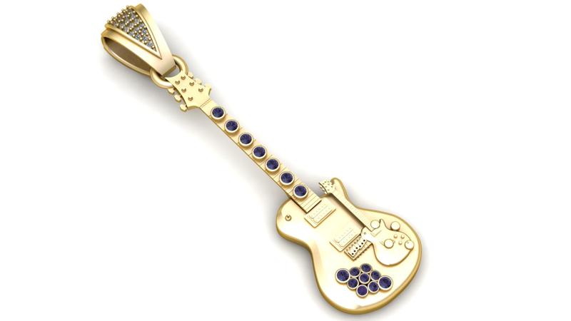 Guitar pendant 3d printable model