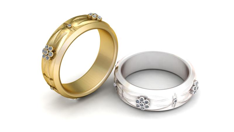 diamond band ring  3d printable model