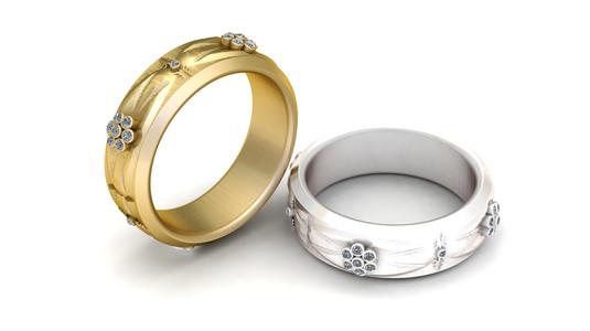 diamond band ring  3d printable model