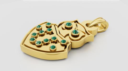Shield pendant 3d printable model