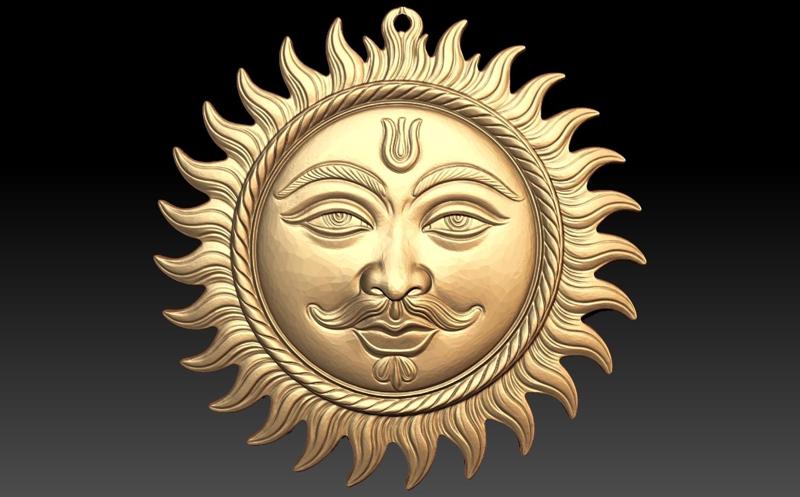 sun pendent 3d model